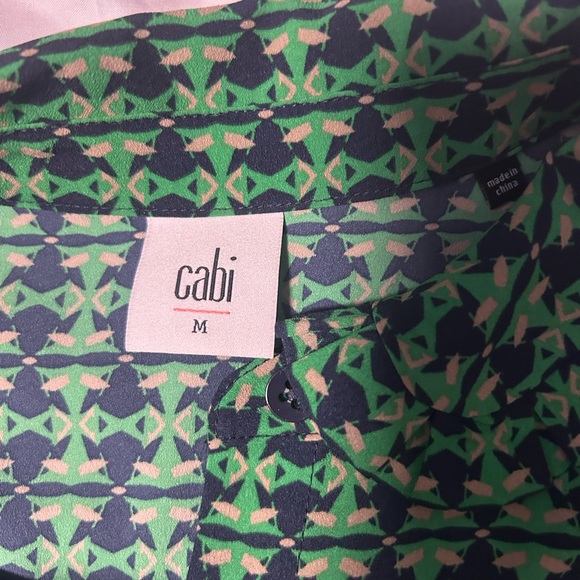 CAbi Medium Bronco Blouse Western Cowboy Patchwork Button-Down Shirt Rodeo #5520 - Picture 4 of 9